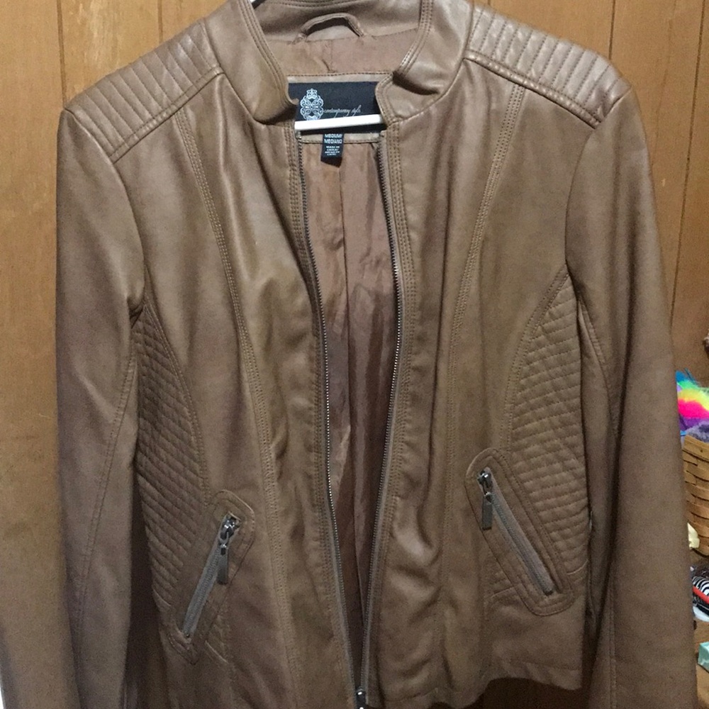 Faux leather jacket